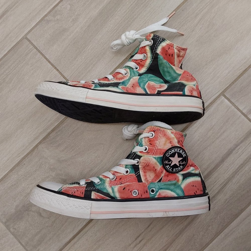 Converse All Star Watermelons HiTop Sneaker.  Jr Size 4.5 ( EU 37/US 7) - Picture 3 of 5